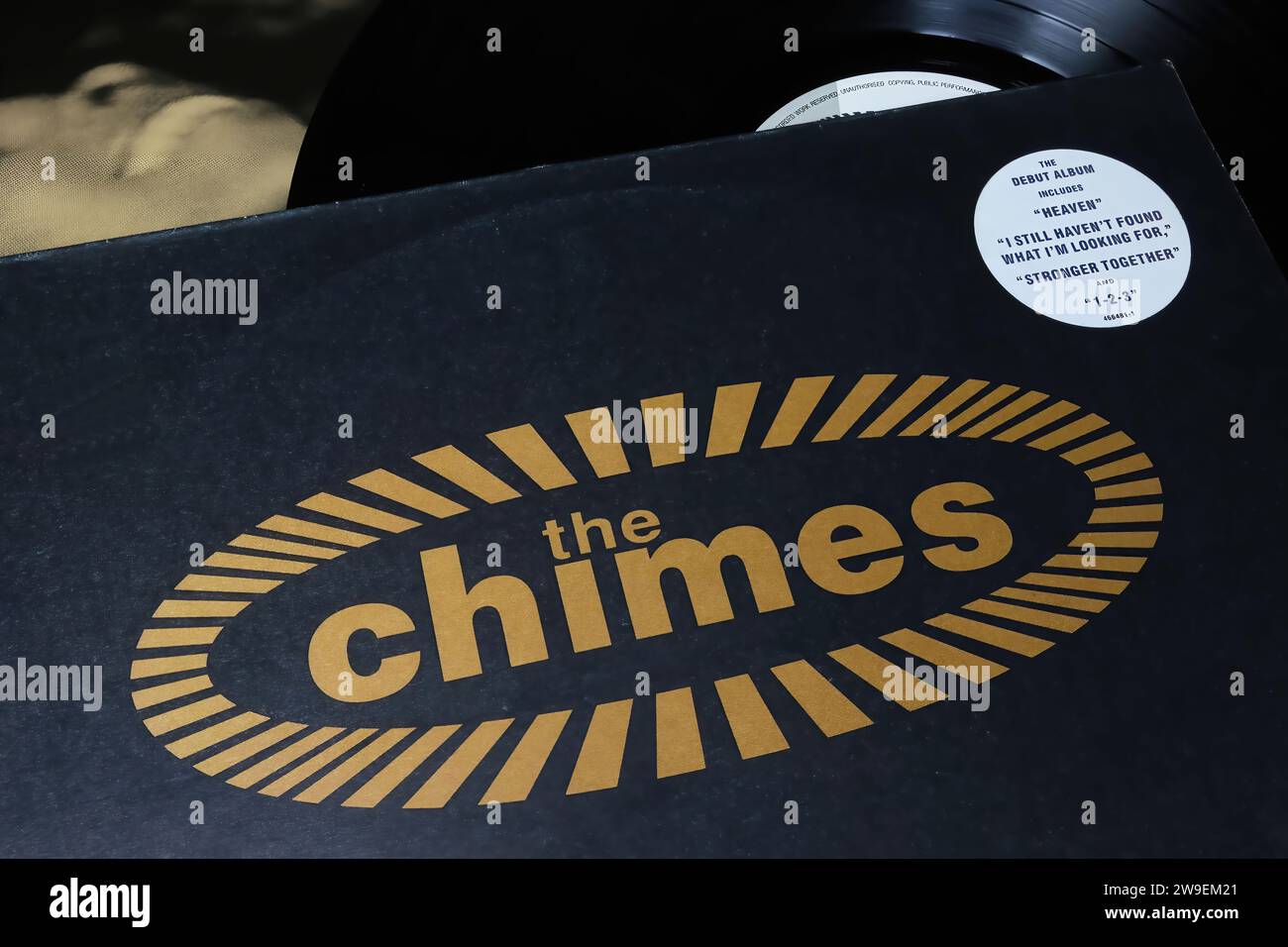 Viersen, Germany - May 9. 2023: Closeup of The Chimes british soul band vinyl record cover album Stock Photo