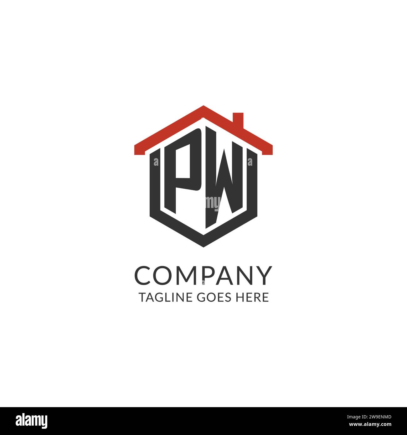 Initial pw logo Cut Out Stock Images & Pictures - Alamy