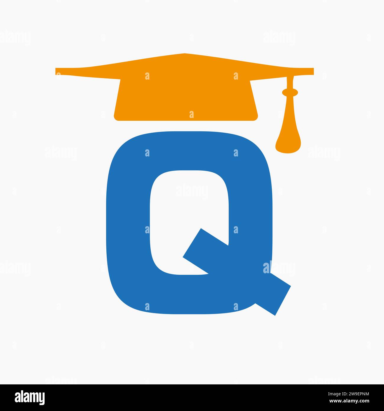 Education Logo On Letter Q With Graduation Hat Icon. Study Symbol Stock Vector Image & Art Alamy