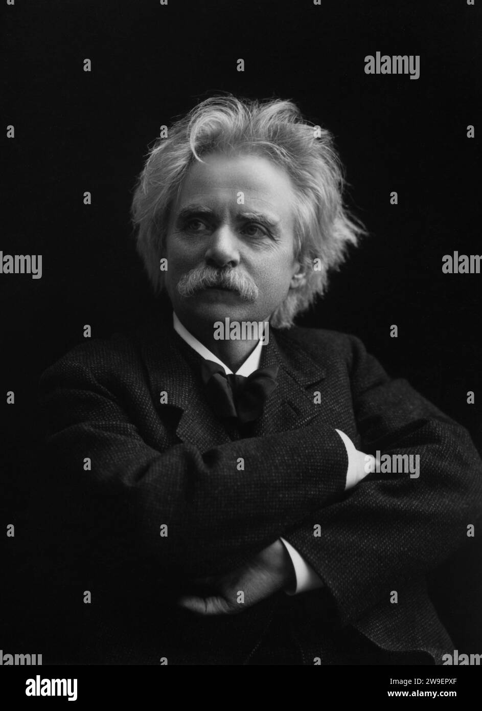 Portrait of Edvard Grieg. Year: 1900. By: Karl Anderson. Stock Photo