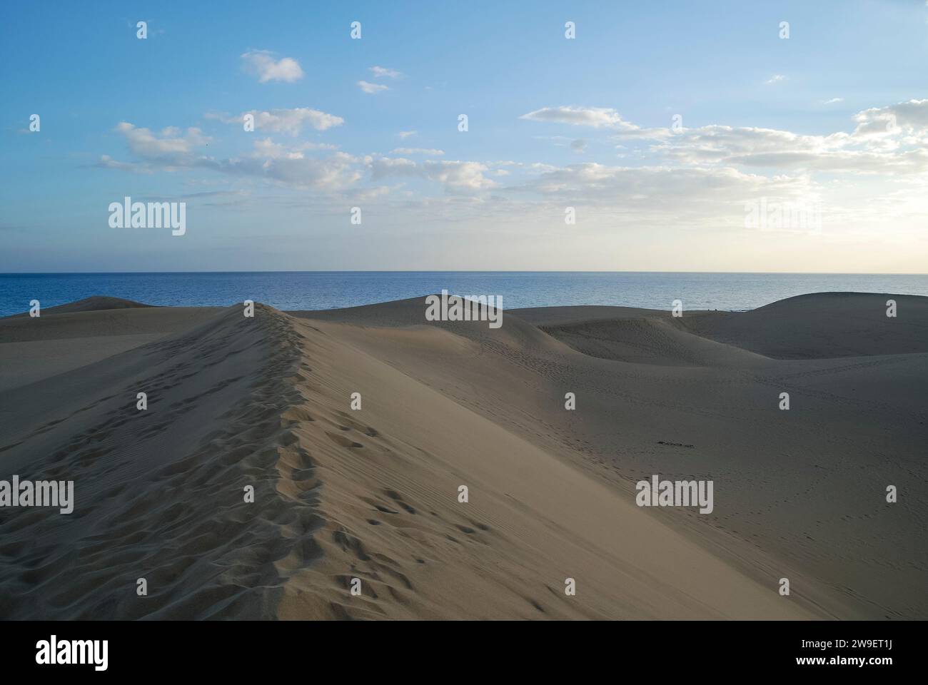 Sand dunes, muted, dusk Stock Photo