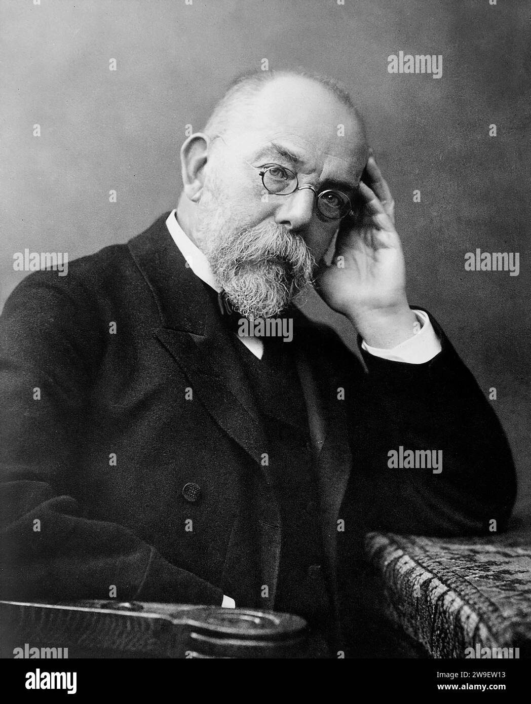 Portrait of Robert Herman Koch. By H. Fechner. Stock Photo