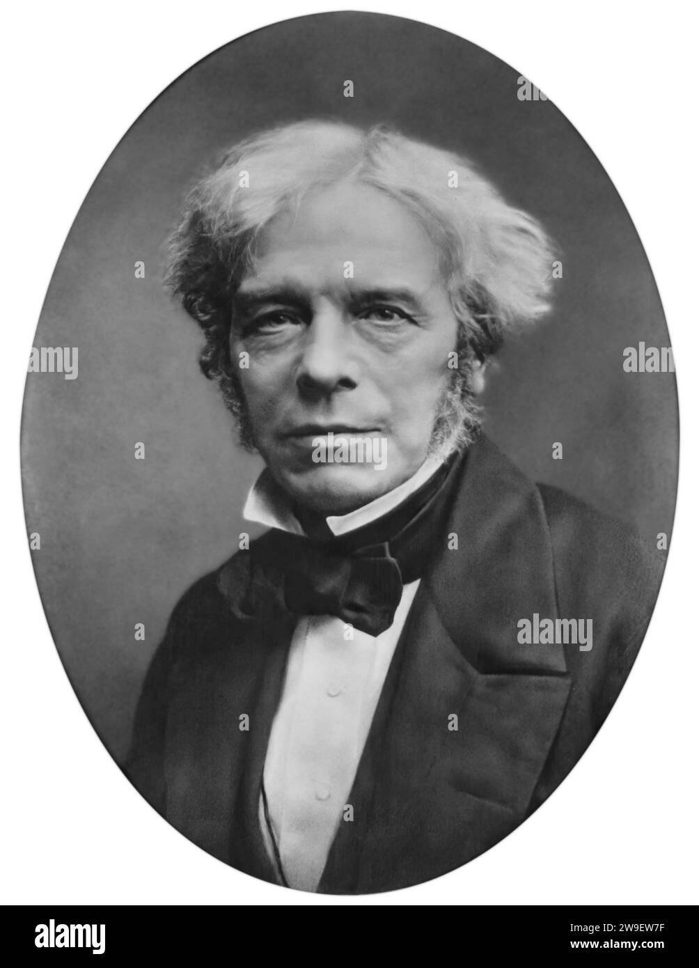 Portrait of Michael Faraday. Circa 1850. Photograph by Henry Dixon & Son Ltd. Stock Photo