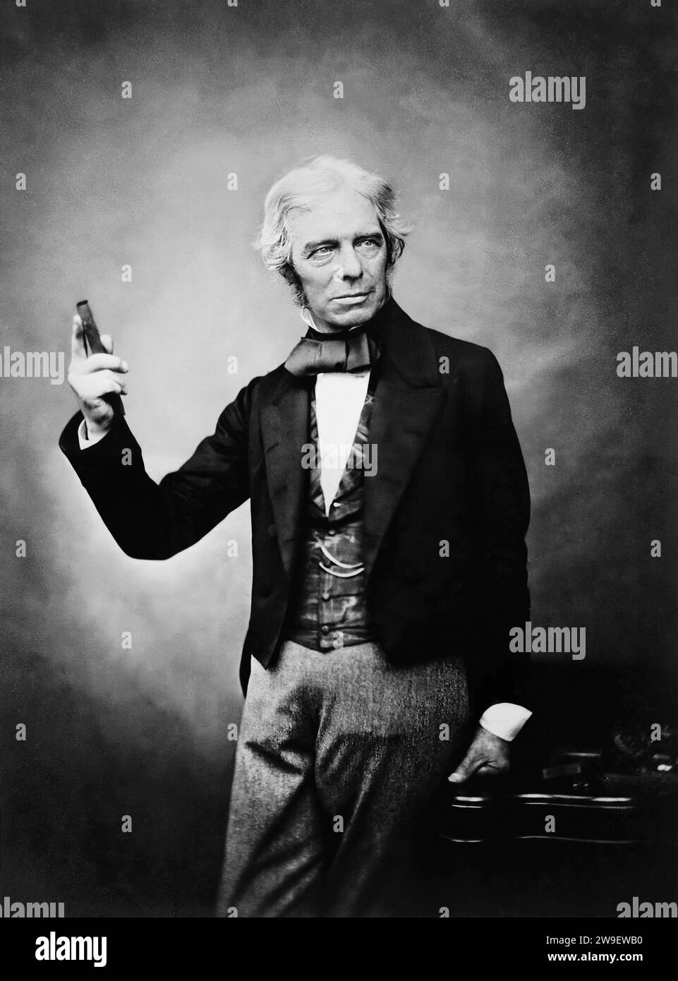 Portrait of Michael Faraday. Circa 1850. Photograph by Maull & Polyblank. Stock Photo