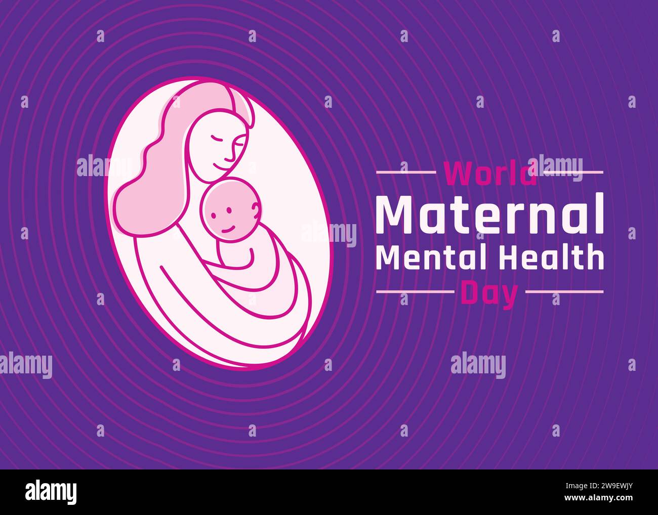 World maternal mental health day. Health awareness day concept for