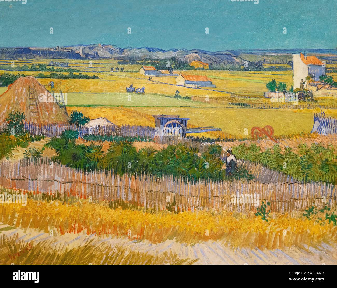 The Harvest, Vincent van Gogh, 1888, Stock Photo