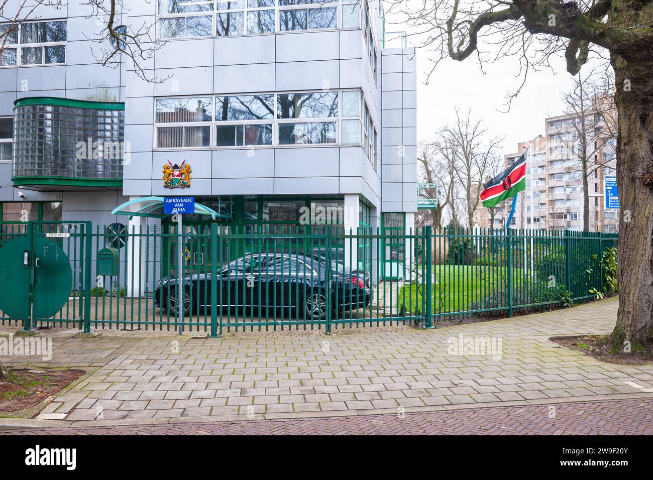 Embassy of Kenya in The Netherlands at Nieuwe Parklaan in The Hague. Stock Photo