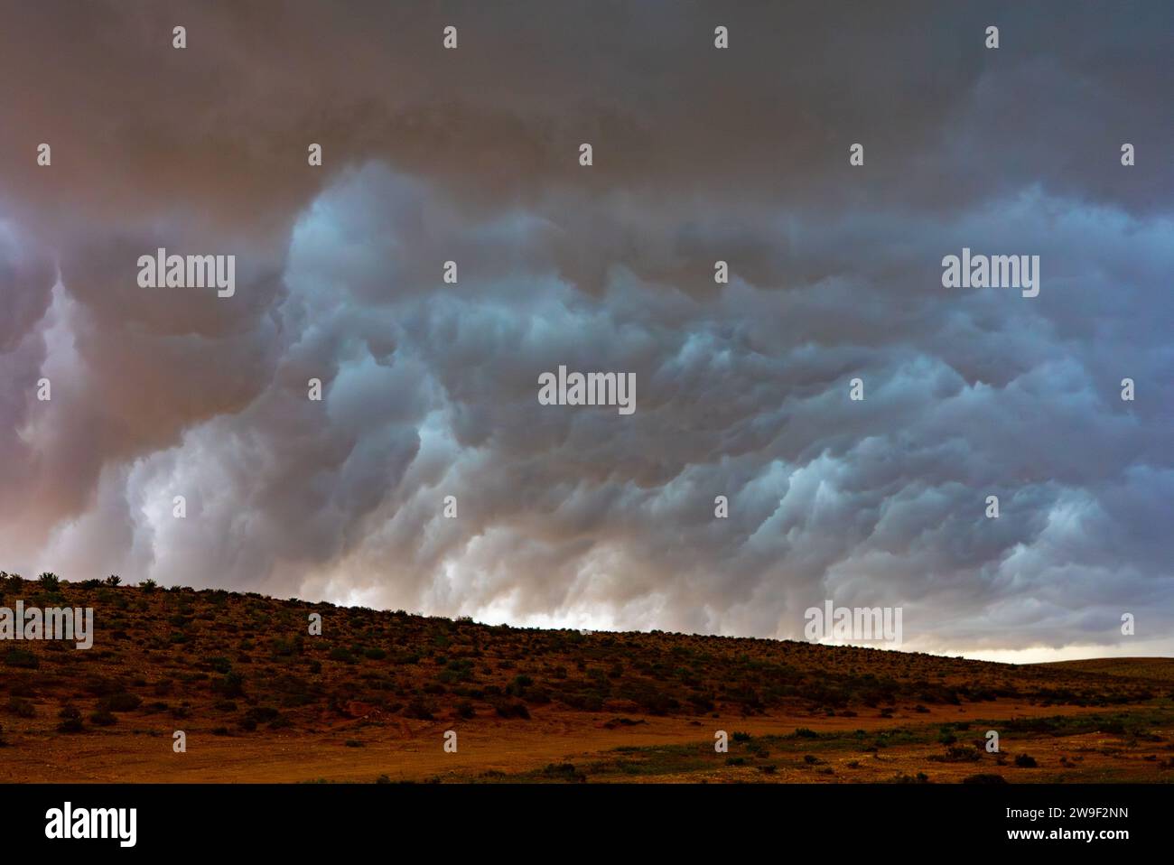 Sandstorm in the desert Stock Photo