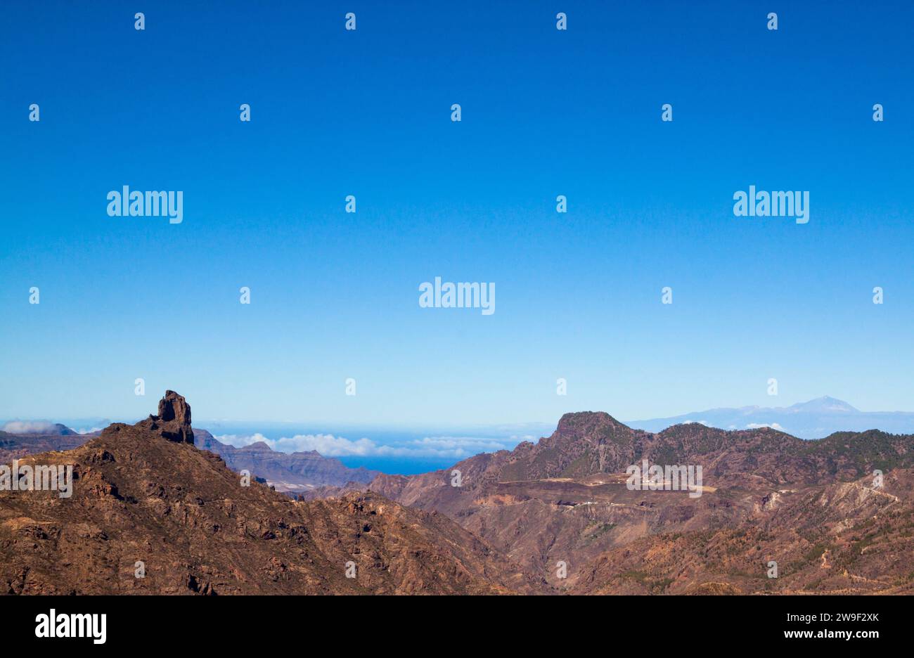 Landscape of Roque Bentayga in Gran Canaria, Spain Stock Photo