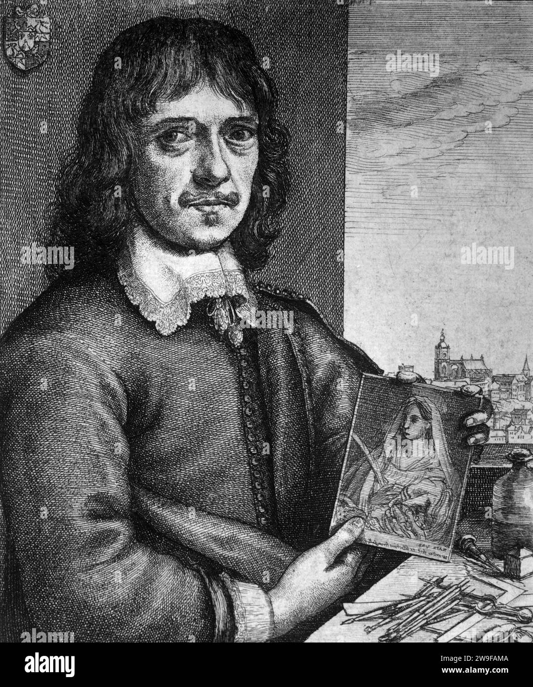 Wenceslaus Hollar (1607 – 1677) Bohemian graphic artist of the 17th century Stock Photo