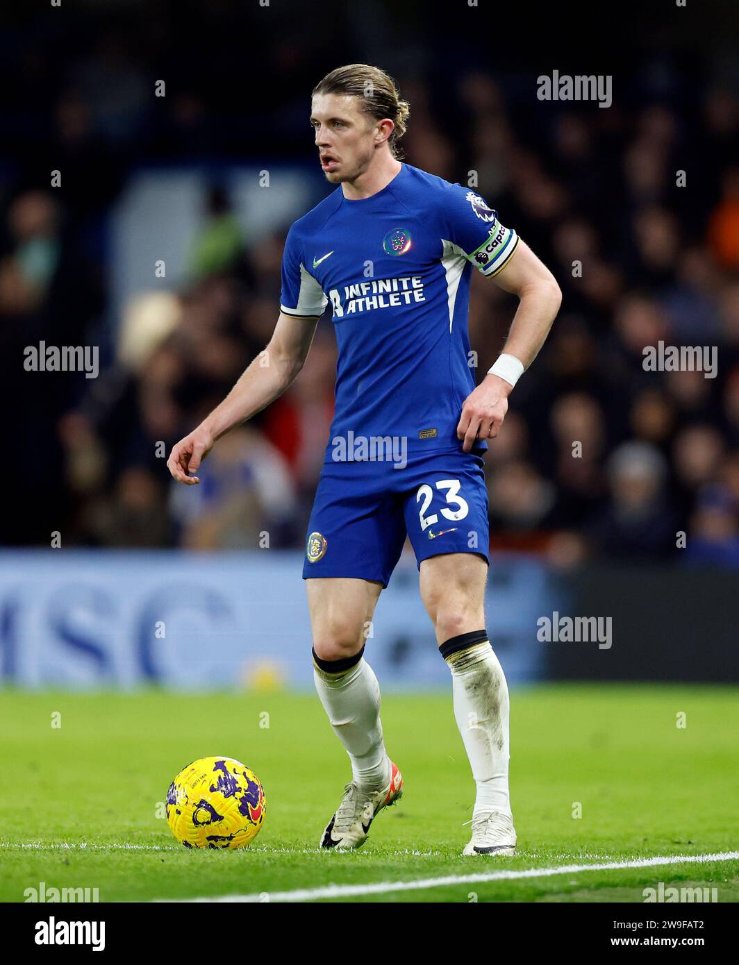 Chelsea's Conor Gallagher during the Premier League match at Stamford Bridge, London. Picture date: Wednesday December 27, 2023. Stock Photo