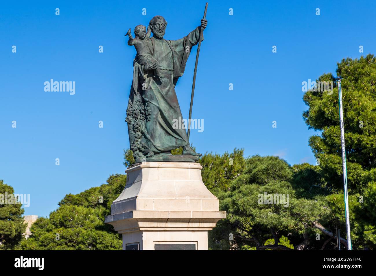 St. Paul Statue in Rabat, Malta Stock Photo
