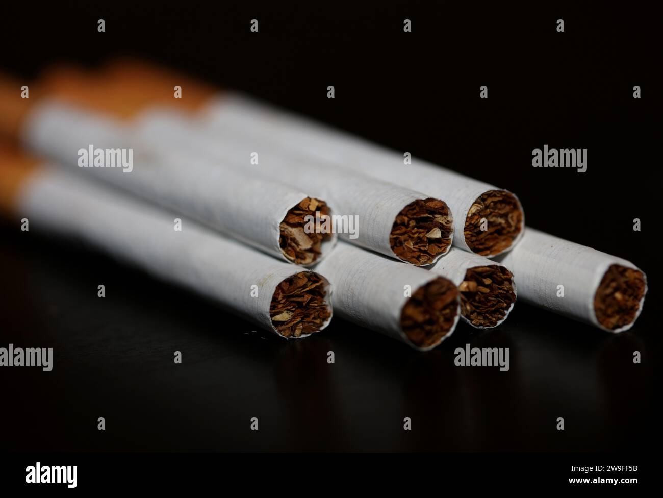 Number of cigarettes isolated tobacco danger close up quit smoking