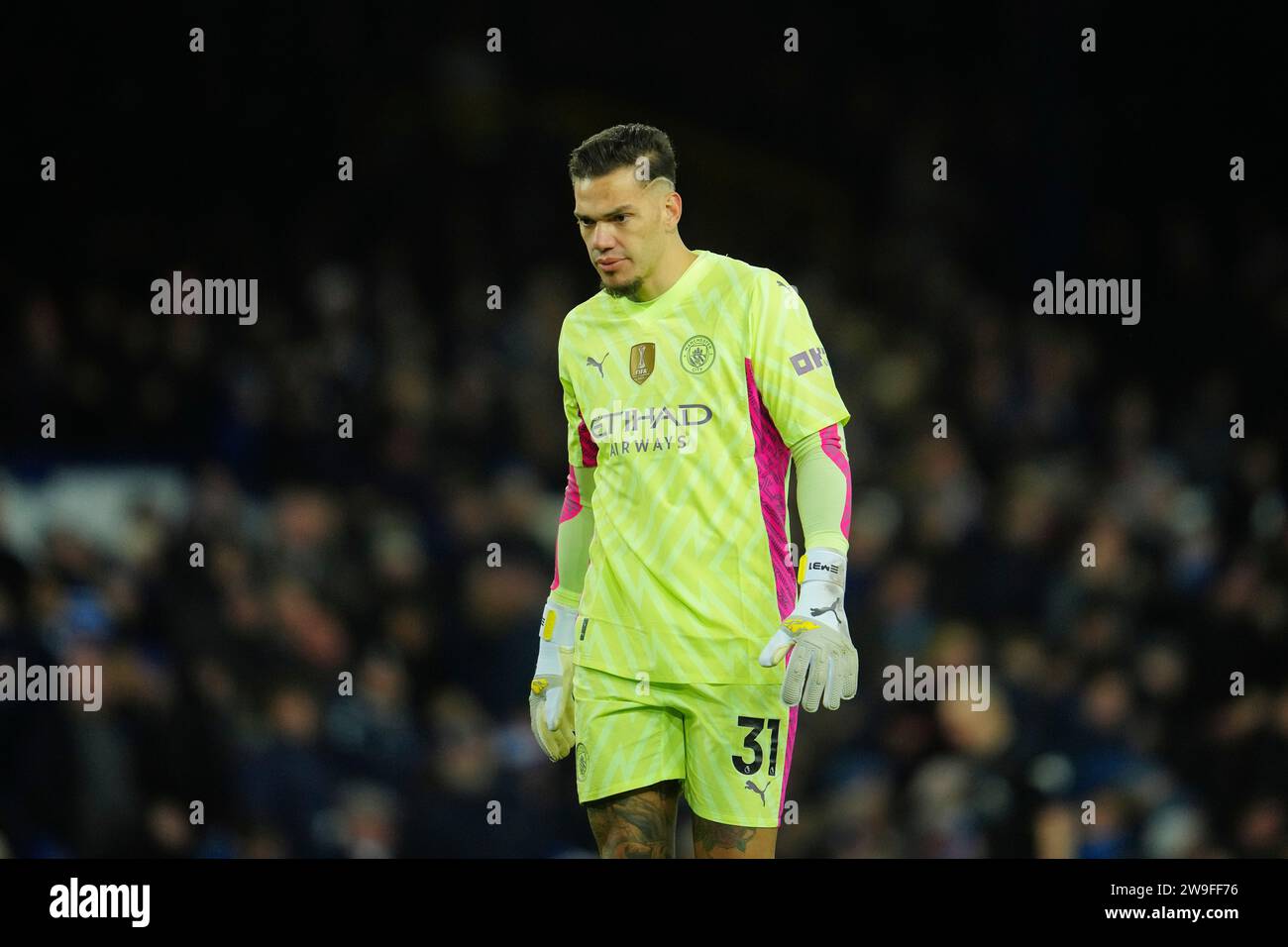 Manchester City's goalkeeper Ederson during the English Premier League ...