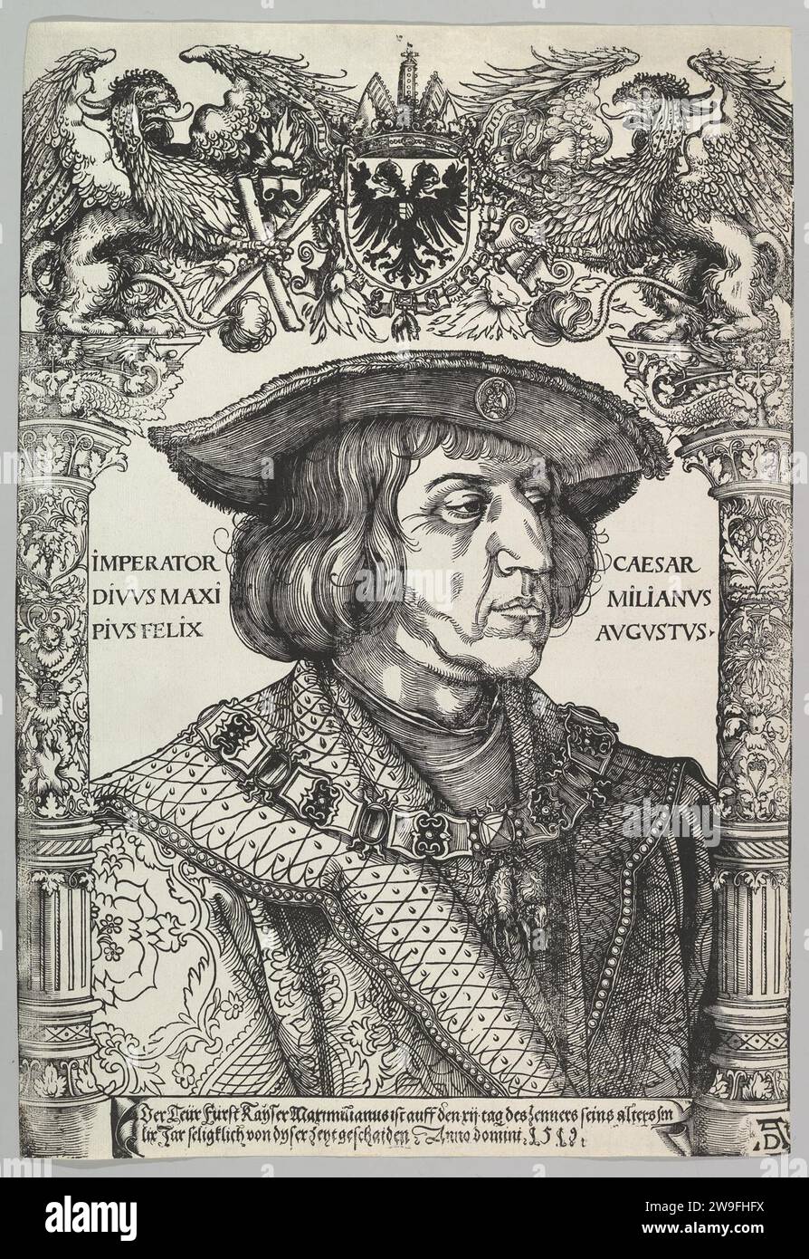 Portrait of Emperor Maximilian I 1975 by Hans Weiditz the Younger Stock Photo