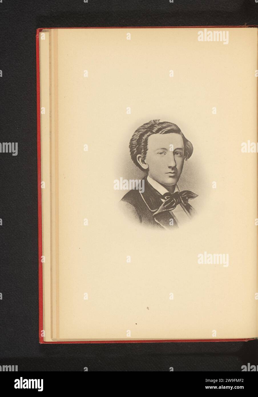 Photo production of a painting, representing a portrait of Gustaf Werner Holmberg, Anonymous, c. 1873 - In or Before 1883 photomechanical print   paper collotype portrait, self-portrait of painter Stock Photo