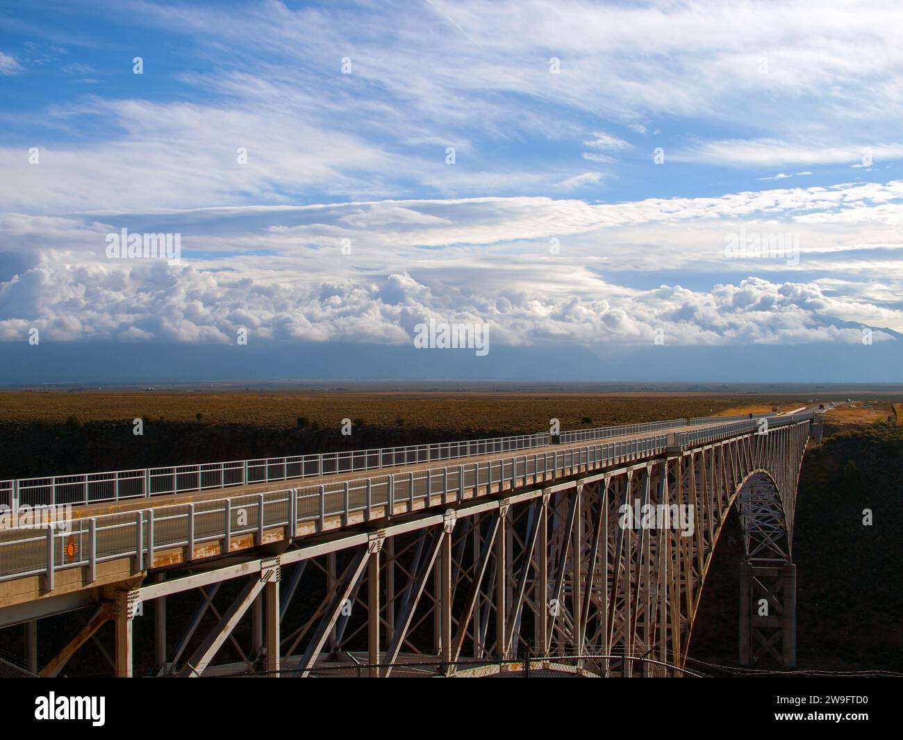 Rio Grande Gorge steel bridge in northern New Mexico (close to Taos ...