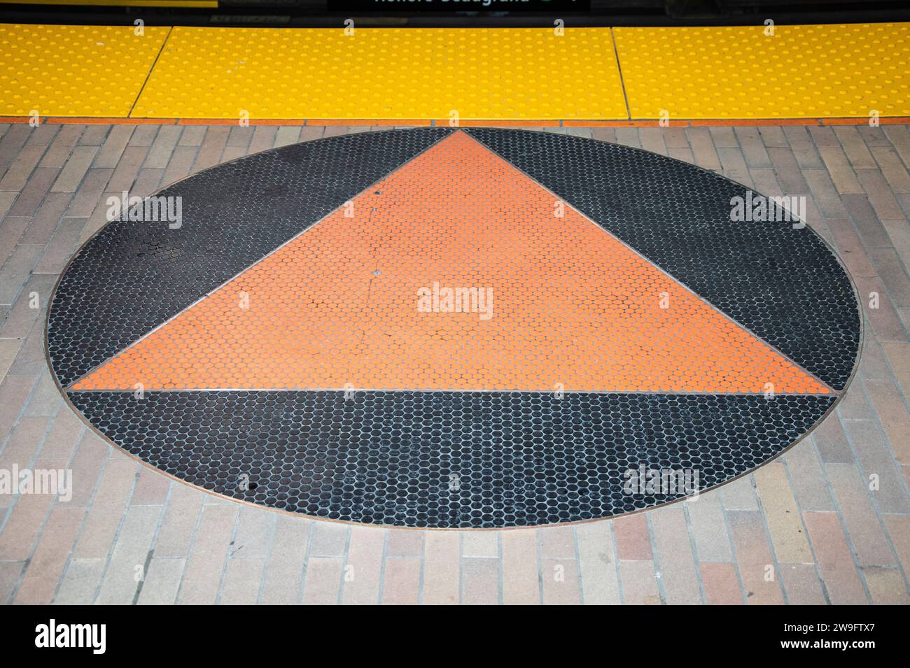 Circles at Jolicoeur Metro station in Montreal, Quebec, Canada Stock Photo