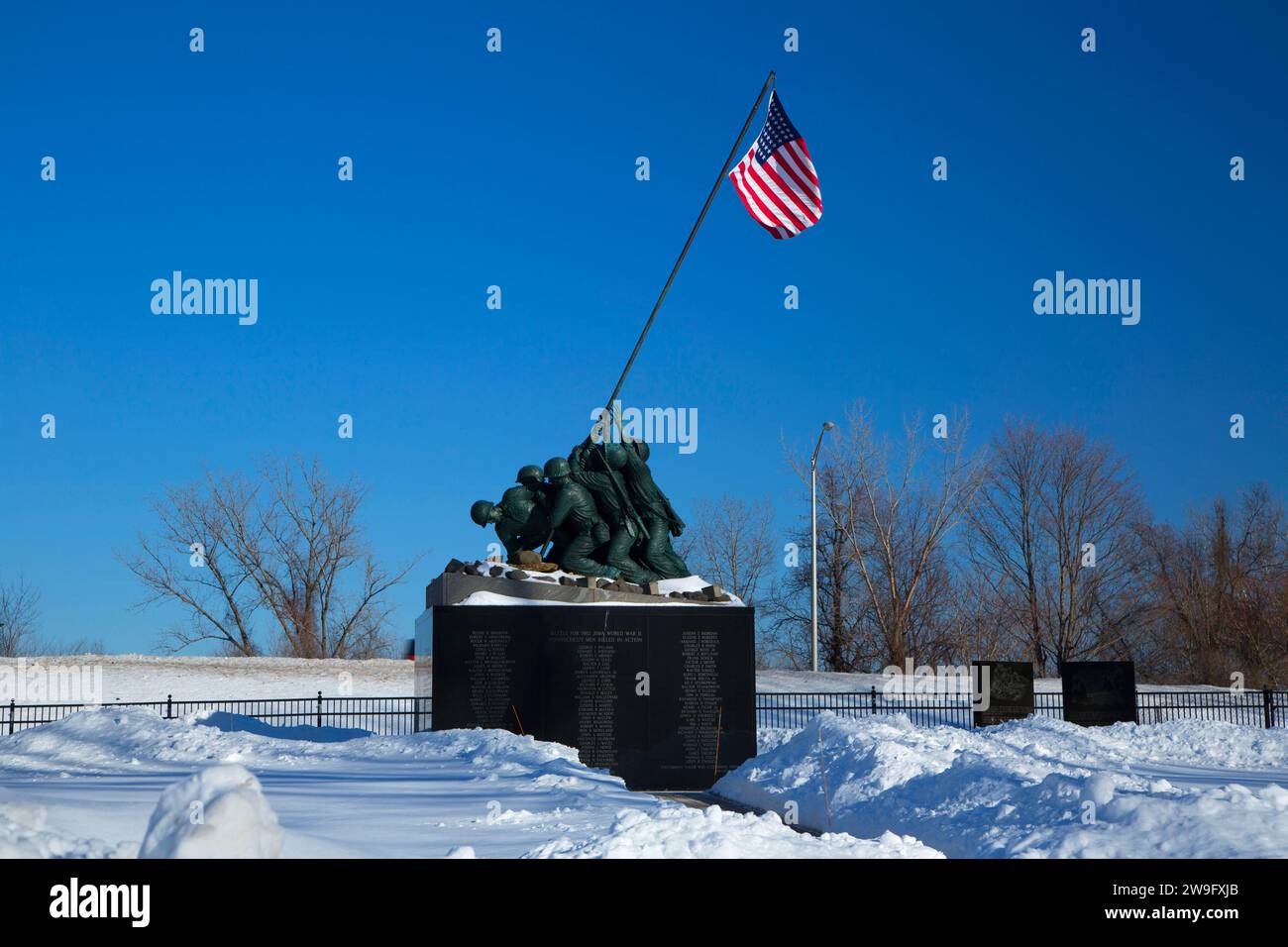 National Iwo Jima Memorial Monument, Iwo Jima Survivors Memorial Park, New Britain , Connecticut Stock Photo