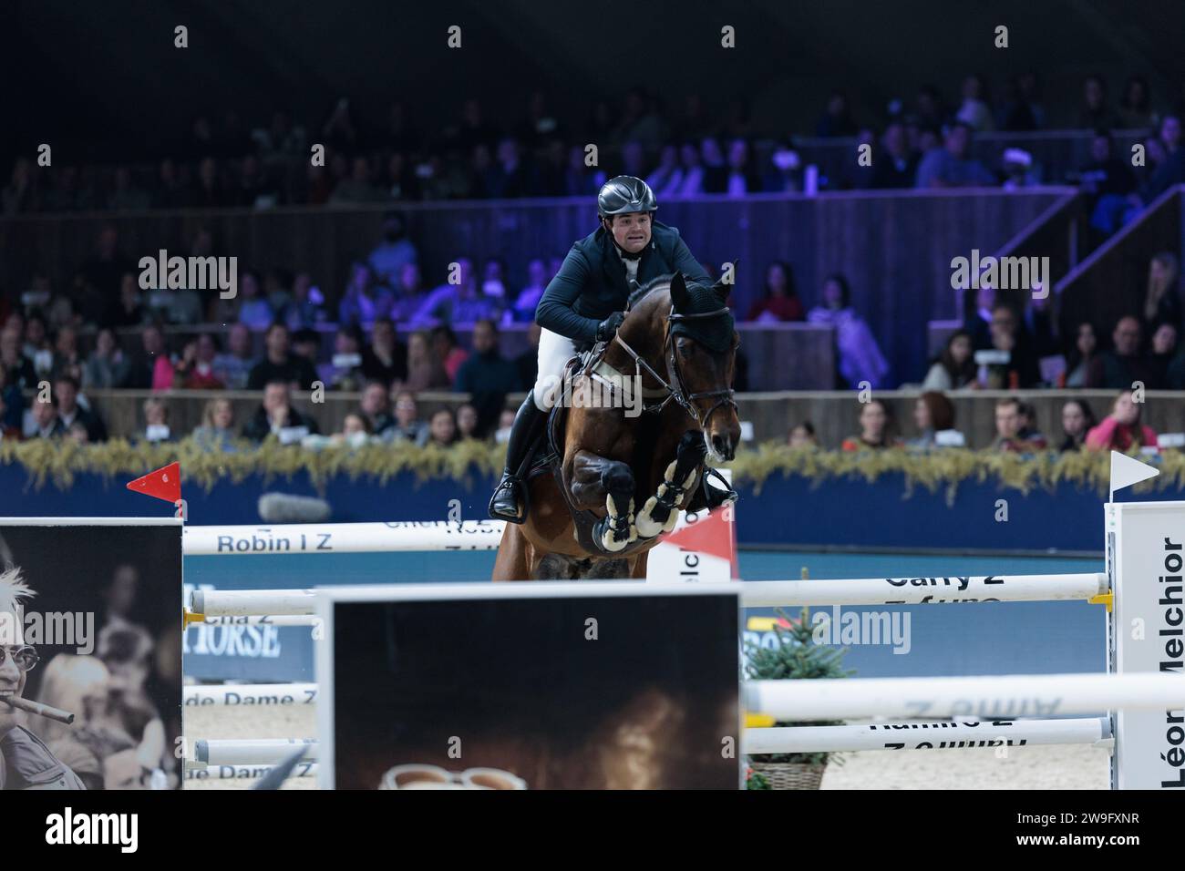 Jens Vandenberk of Belgium with Faldiano during the Léon Melchior CSI5