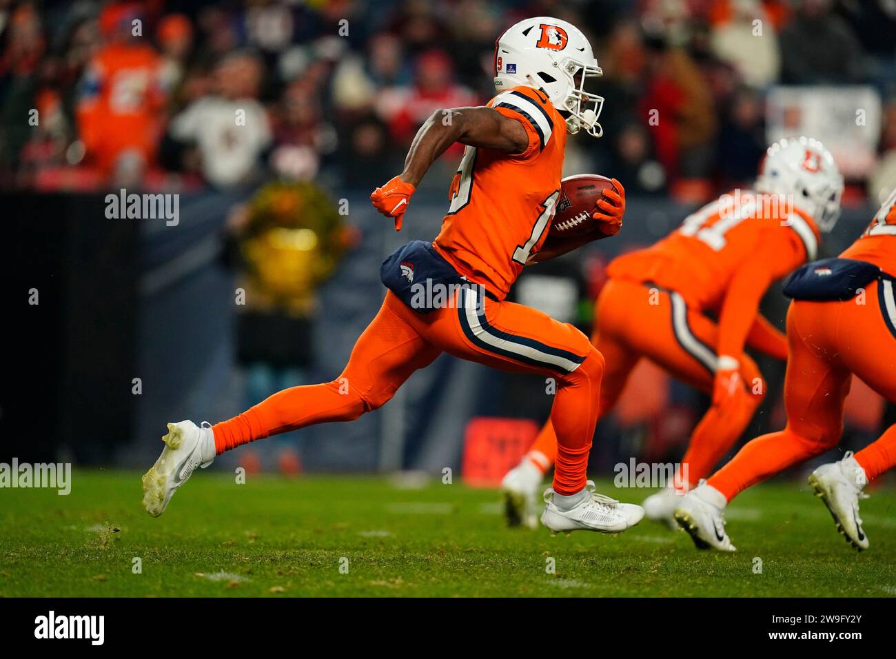 Denver Broncos wide receiver Marvin Mims Jr. (19) in the first half of