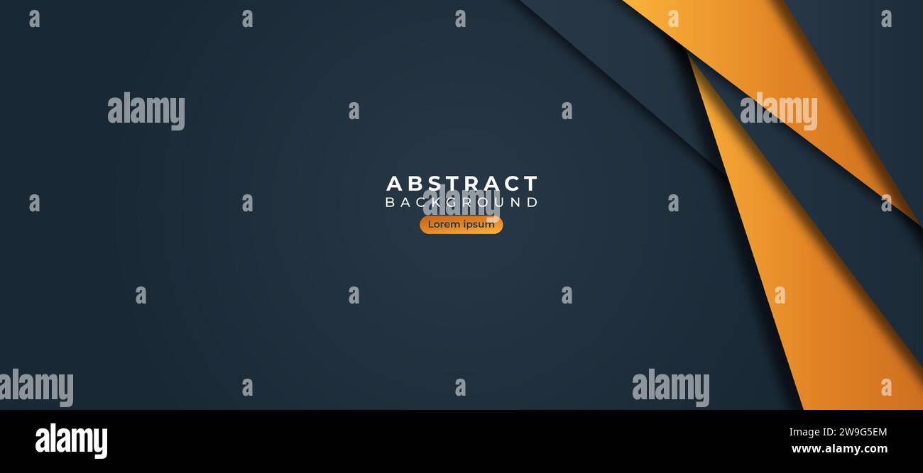 geometric dark blue orange background vector. abstract geometric background vector Stock Vector