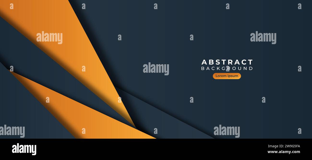 geometric dark blue orange background vector. abstract geometric background vector Stock Vector