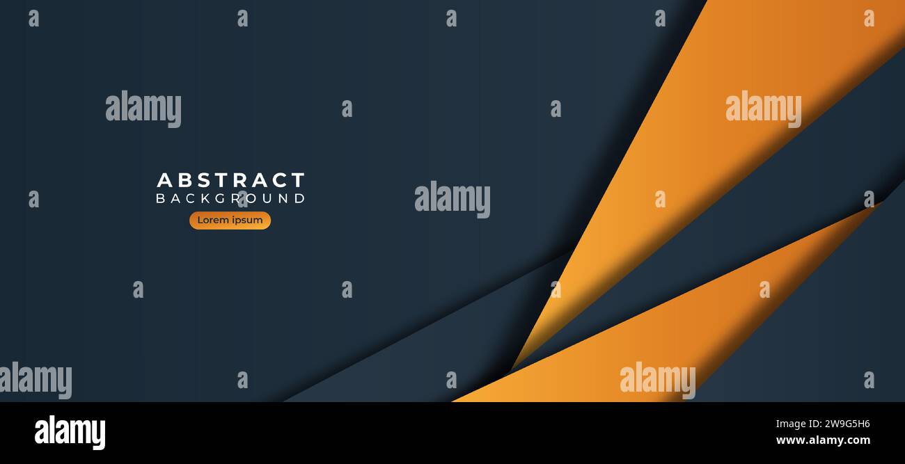 geometric dark blue orange background vector. abstract geometric background vector Stock Vector