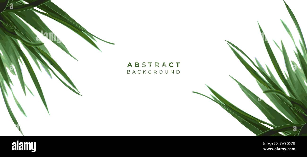 abstract green leaf background vector illustration Stock Vector