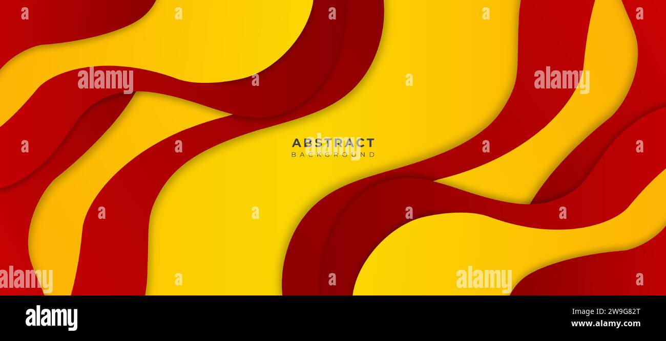 orange red wavy background vector illustration Stock Vector