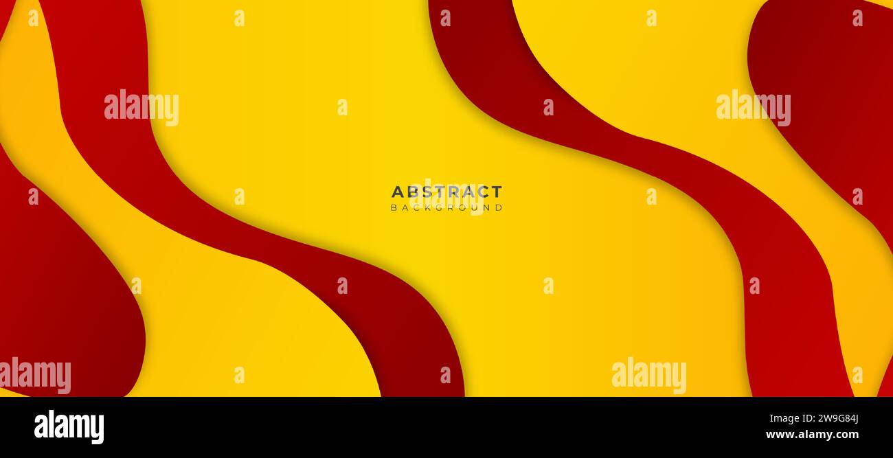 orange red wavy background vector illustration Stock Vector