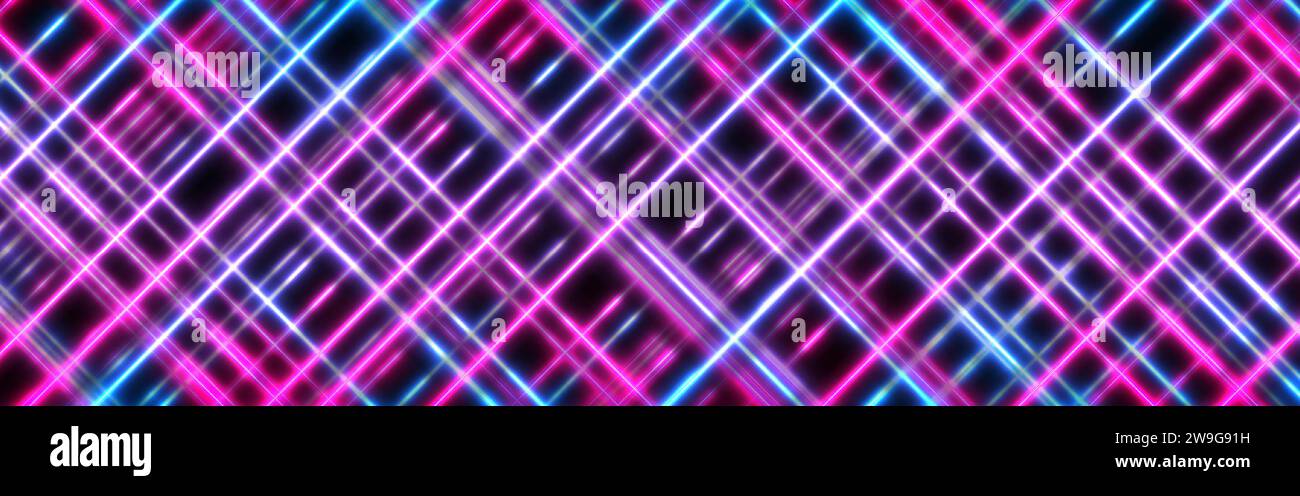 Blue pink glowing neon lines abstract tech background. Vector banner ...