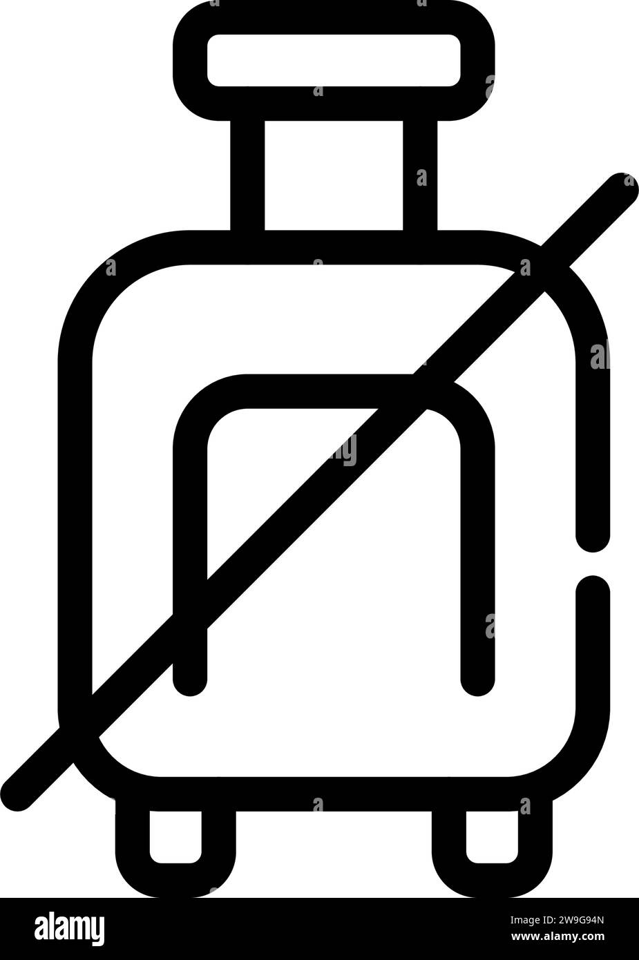 No cabin luggage low cost airlines ticket. Pixel perfect icon Stock Vector Image & Art Alamy