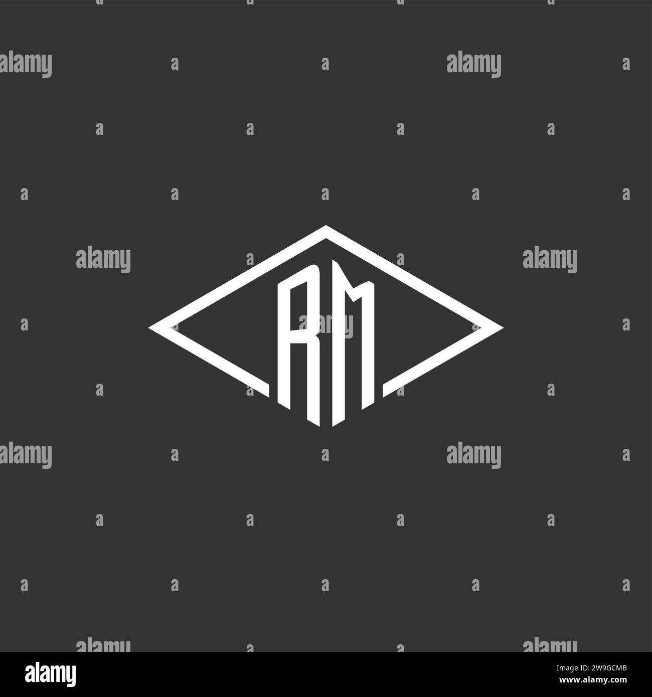 Rm initials logo Black and White Stock Photos & Images - Alamy