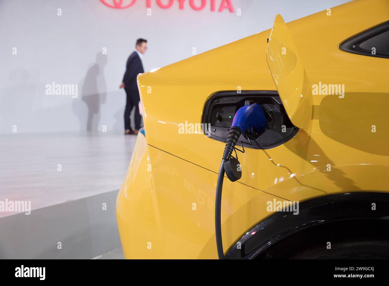 Toyota electric car is displayed in new energy vehicles and new cars ...