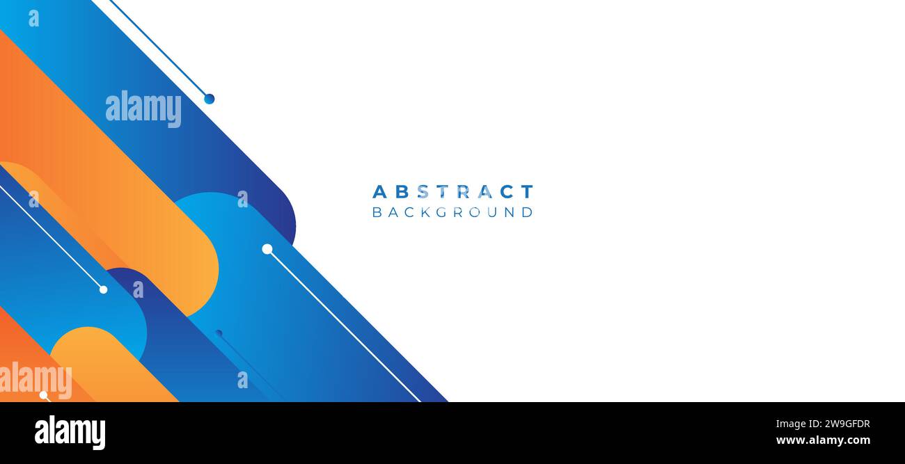 geometric blue orange background vector. abstract geometric background vector illustration Stock Vector