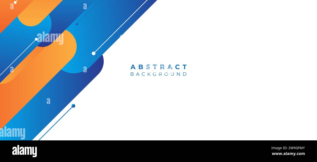 geometric blue orange background vector. abstract geometric background vector illustration Stock Vector