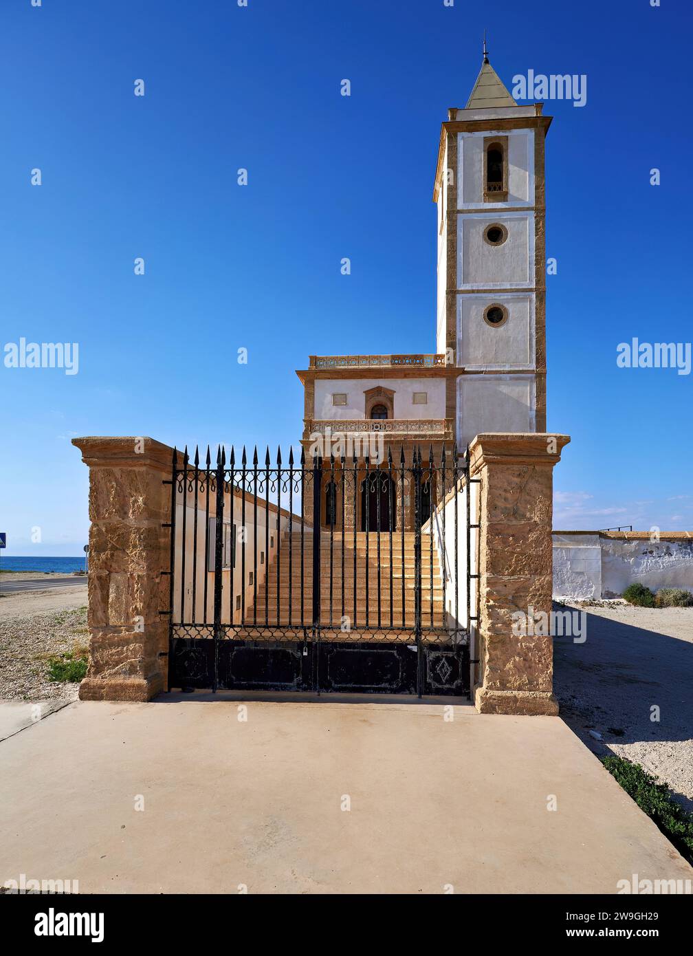 Iglesia De Las Salinas De Cabo De Gata Stock Photo - Alamy