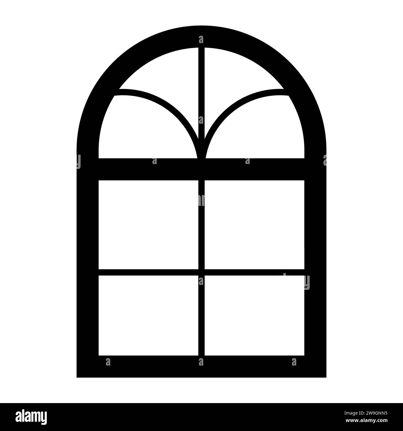 Window black vector icon on white background Stock Vector Image & Art ...