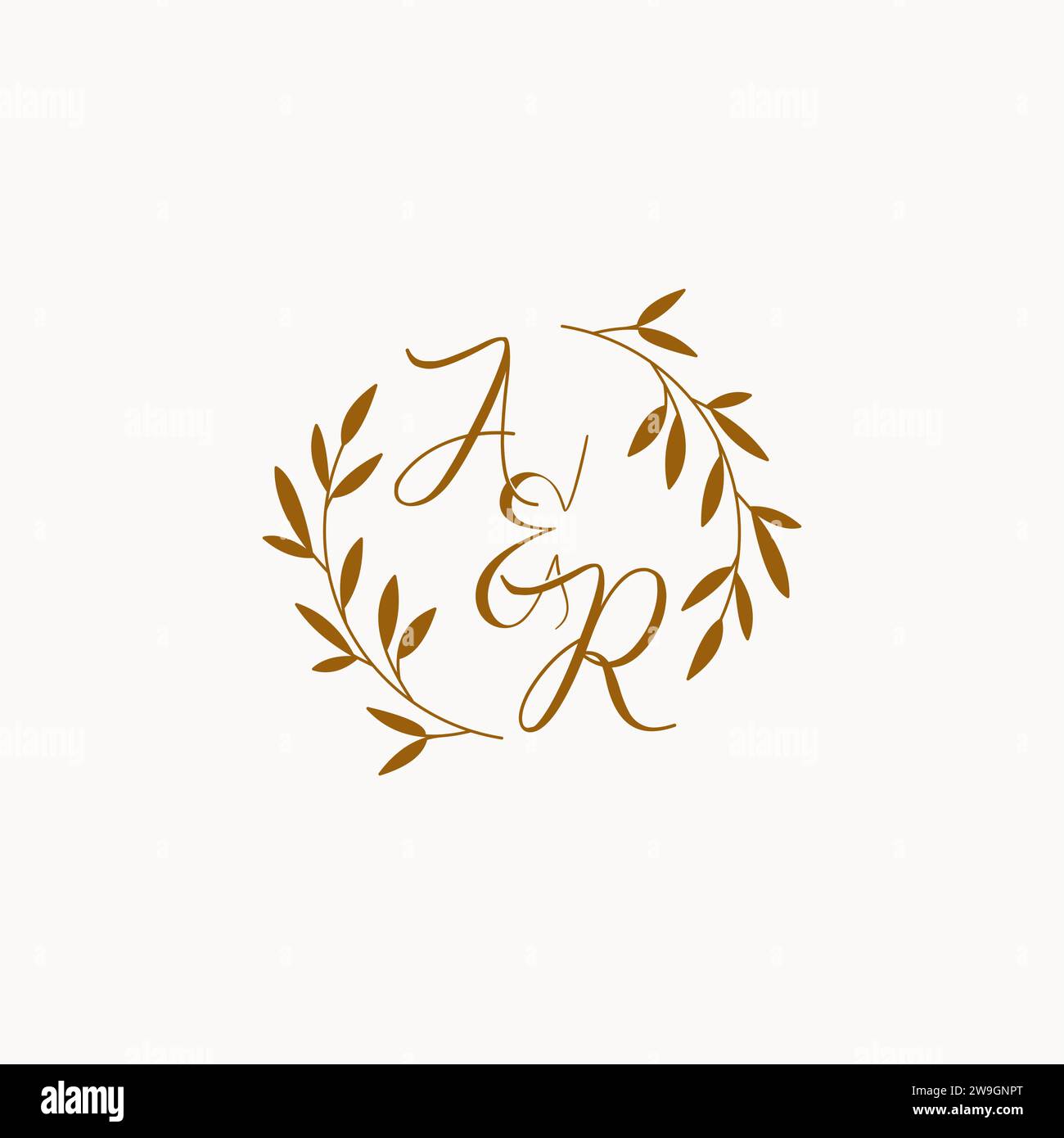 AR Initial Wedding Monogram Logo Design Stock Vector Image Art Alamy