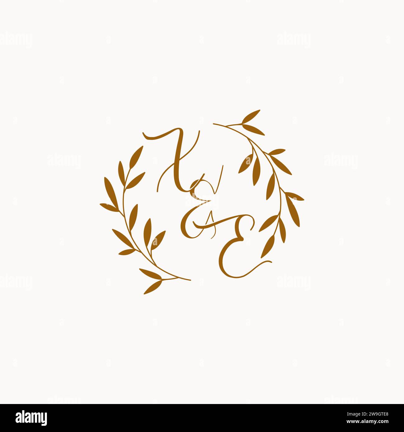 XE initial wedding monogram logo design Stock Vector