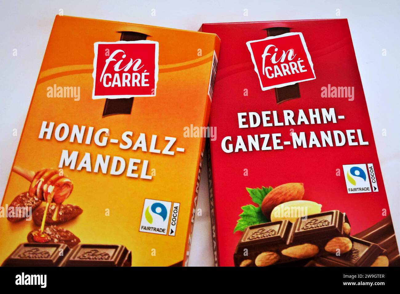 Lidl - Handelsmarke FinCarre bzw Fin Carre, Fairtrade Mandel Schokolade ...
