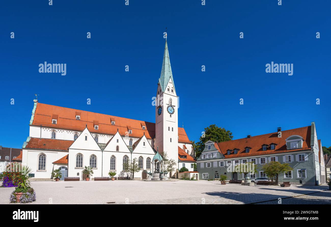 The historic St. Mang church (Bavria, Germany) Stock Photo