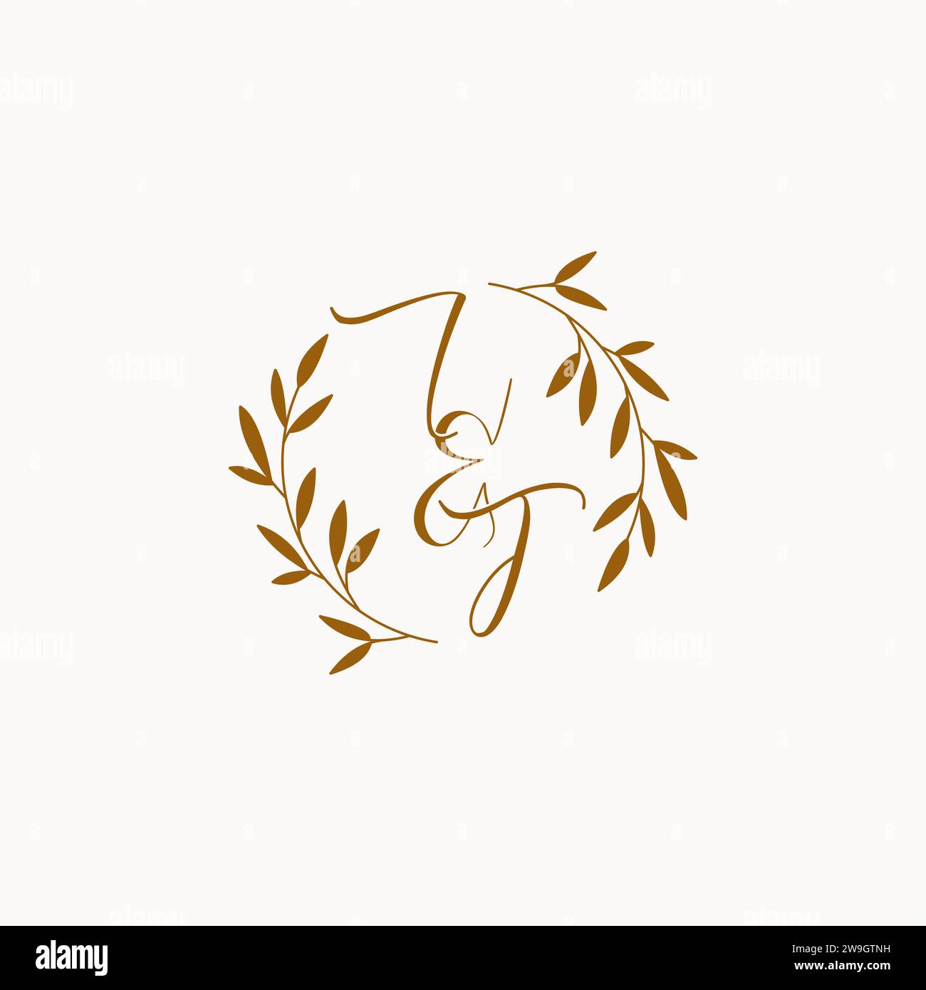 IT initial wedding monogram logo design Stock Vector Image & Art - Alamy
