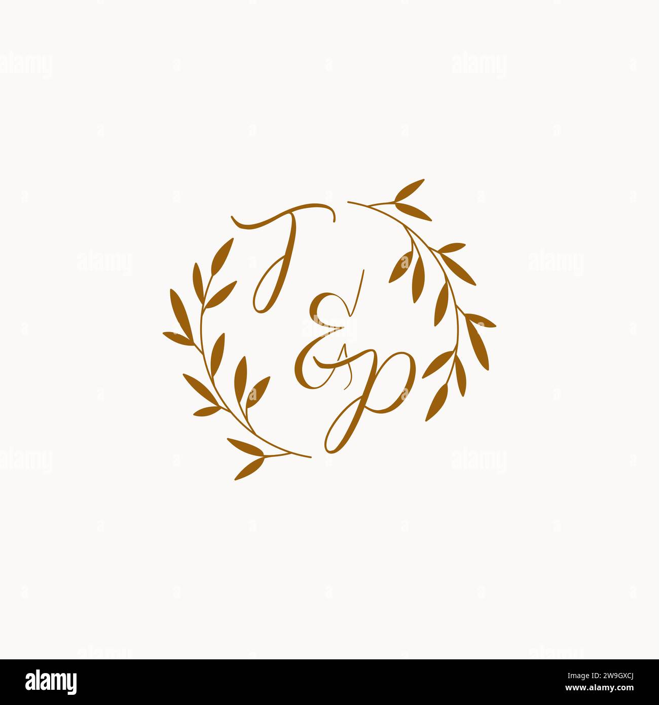 TP initial wedding monogram logo design Stock Vector