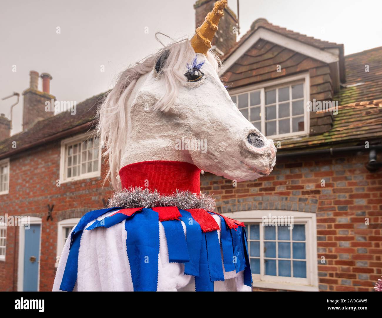 The Ditchling Mummers set off to perform on Boxing Day. Mummers' plays