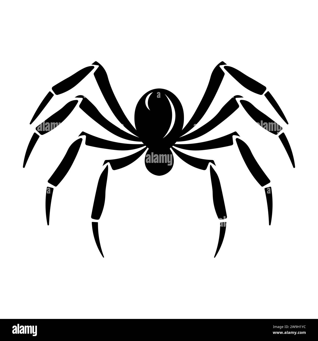 Spider black vector icon on white background Stock Vector Image & Art