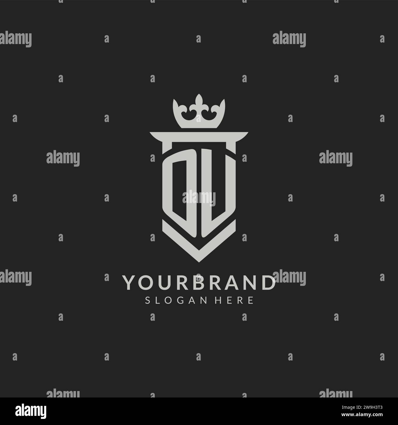 Initial OU shield and crown logo style vector graphic Stock Vector ...