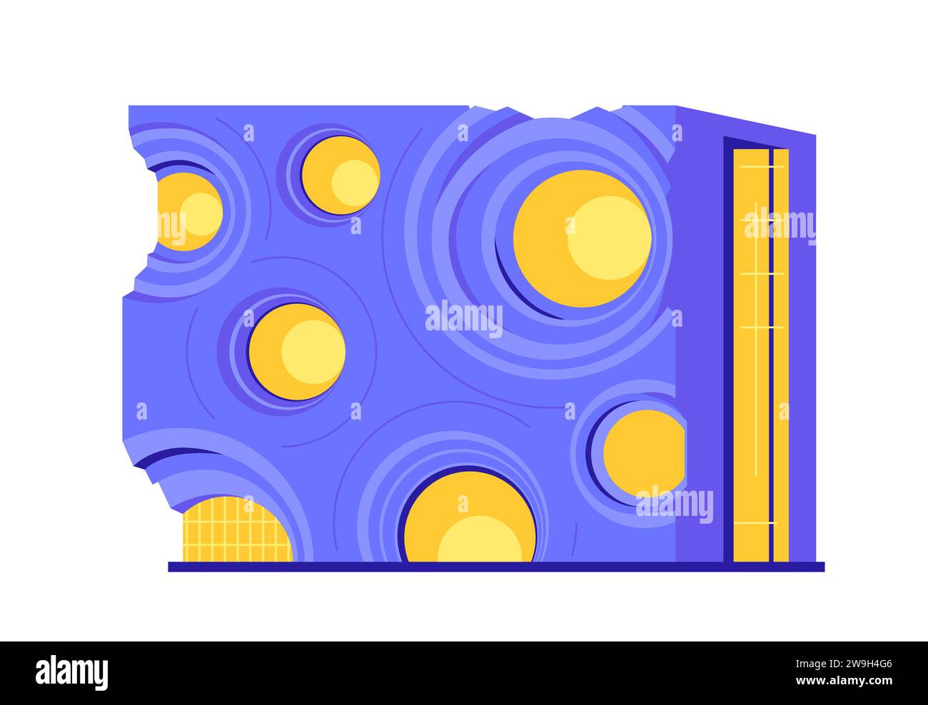 Illustration of Flat Design Architecture Style