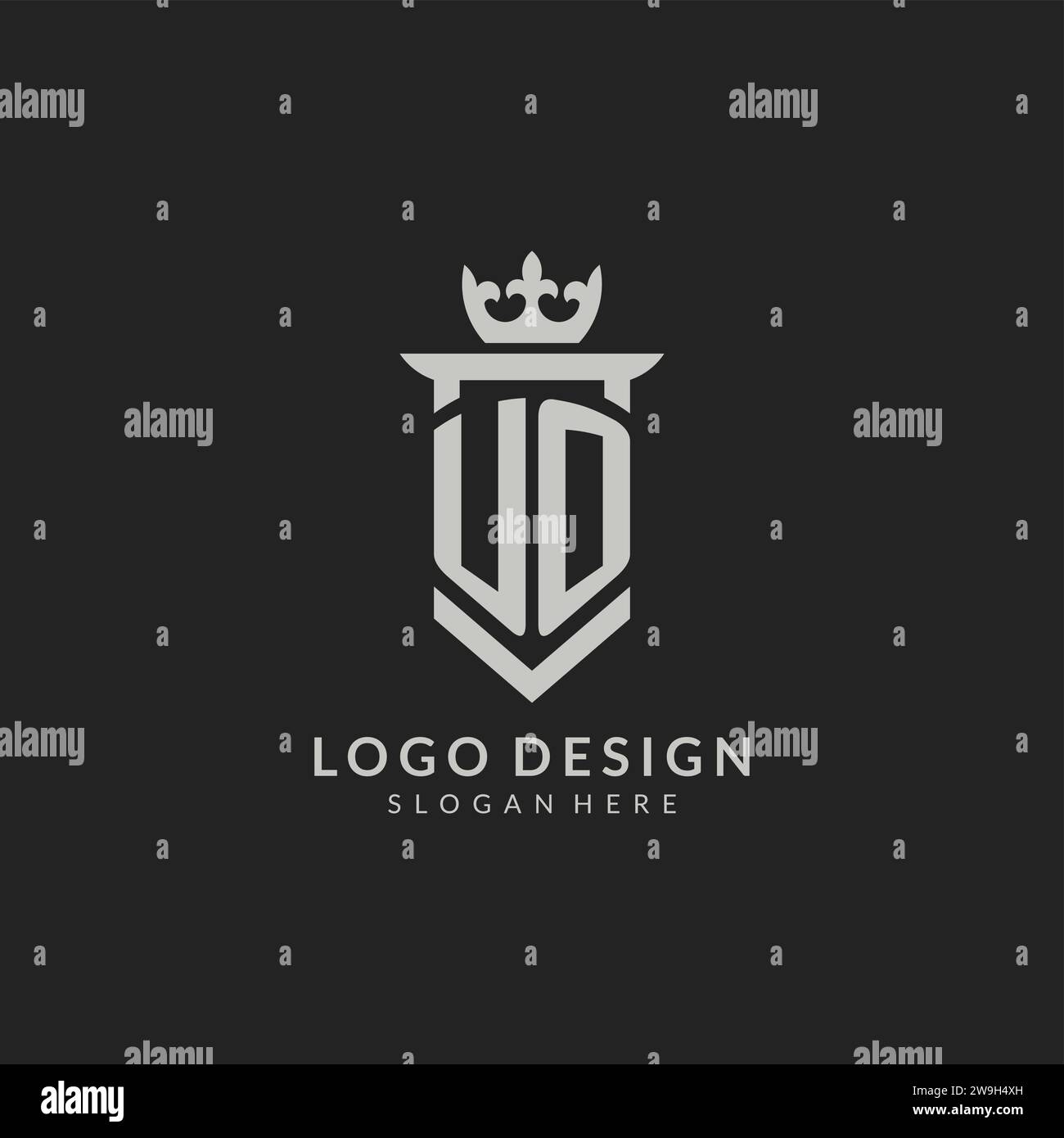 Initial UO shield and crown logo style vector graphic Stock Vector ...